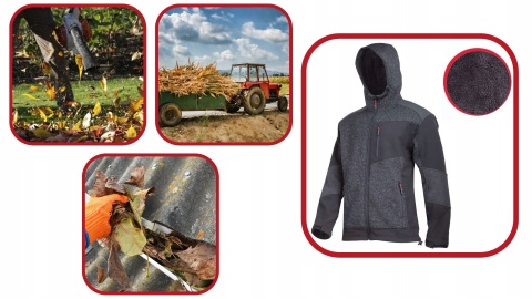 KURTKA OCIEPLANA SHERPA CZARNO-SZARA, 2XL Lahti Pro