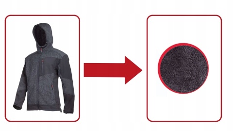 KURTKA OCIEPLANA SHERPA CZARNO-SZARA, 3XL Lahti Pro