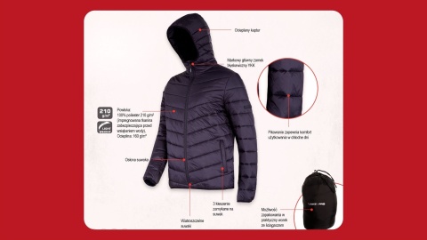 KURTKA OCIEPLANA Z KAPTUREM, CZARNA S Lahti Pro