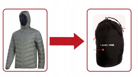 KURTKA OCIEPLANA Z KAPTUREM, ZIELONA 3XL Lahti Pro