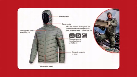 KURTKA OCIEPLANA Z KAPTUREM, ZIELONA 3XL Lahti Pro