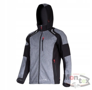 KURTKA SOFTSHELL Z KAPT. SZAR.-CZAR.-CZERW., "3XL",CE, LAHTI