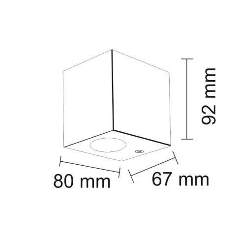Kinkiet ogrod.Polux Boston SG37SQWW alum 1xGU10 kwadrat dol bialy