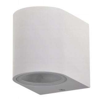 Kinkiet ogrod.Polux Boston SGL37WW alum 1xGU10 owalny dol bialy