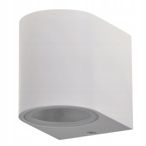 Kinkiet ogrod.Polux Boston SGL37WW alum 1xGU10 owalny dol bialy