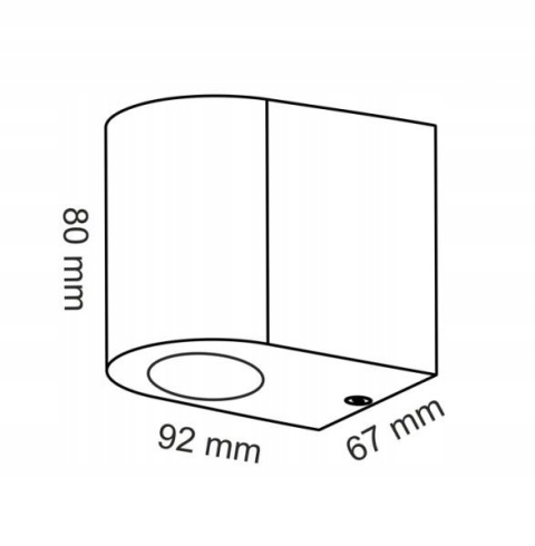 Kinkiet ogrod.Polux Boston SGL37WW alum 1xGU10 owalny dol bialy