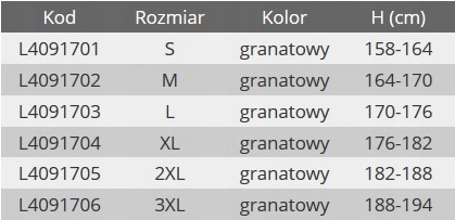 Kurtka przeciwdeszczowa PU, granatowa, 3XL