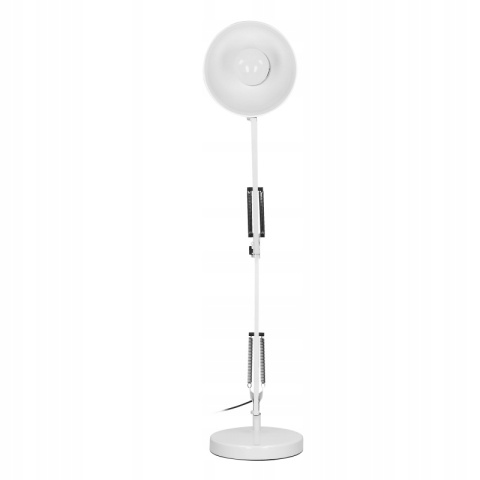 Lampa biurkowa DEON, 60W, E27, wysoka,sta,biała