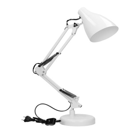 Lampa biurkowa DIAN 60W stalowa, biała