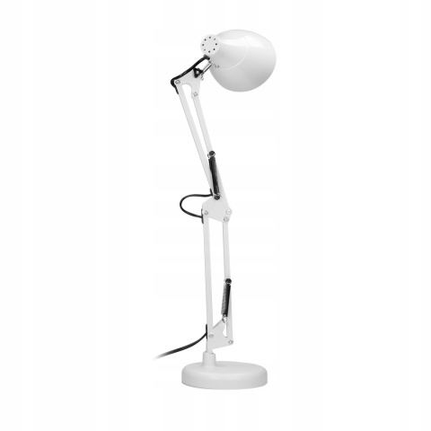 Lampa biurkowa DIAN 60W stalowa, biała
