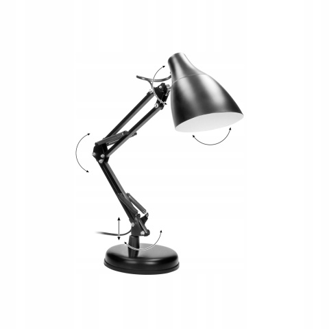 Lampa biurkowa DIAN 60W stalowa, czarna