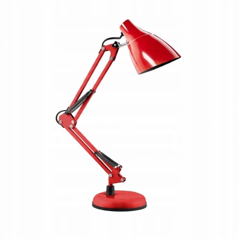 Lampa biurkowa DIAN 60W stalowa, czerwona
