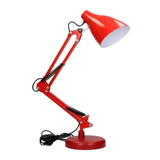 Lampa biurkowa DIAN 60W stalowa, czerwona