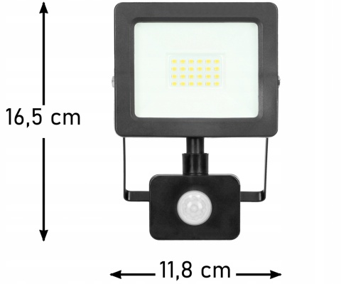 Naświetlacz LED, ALLED 20W z PIR,1500lm, IP44,4000K