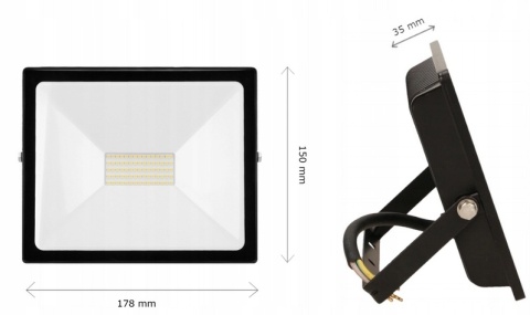 Naświetlacz LED, ALLED 50W 3700lm, IP65, 4000K