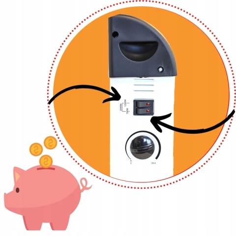 Nergis Grzejnik konwektorowy 2000 W z nawiewem Ma