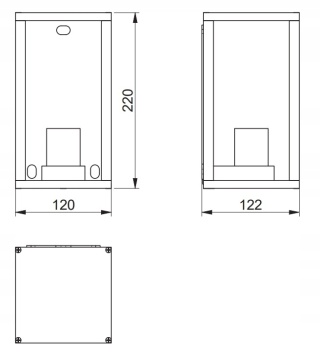 Oprawa ogrodowa VENTANA-AU,E27, MAX.20W,IP54, kinkiet prosty górny,czarna