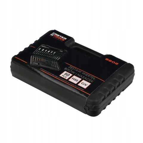 Zestaw wierteł bitów i nasadek 50 el. FASTER TOOLS