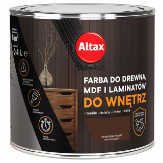 ALTAX Farba do drewna / mdf / laminat 400 ML CIEMNY BRĄZ
