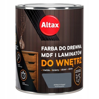 ALTAX Farba do drewna / mdf / laminat 750 ML ANTRACYT