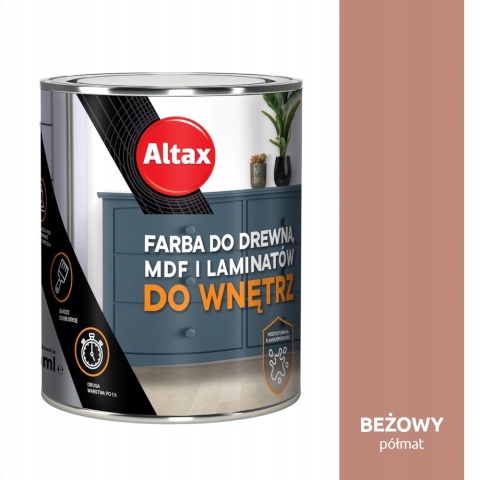 ALTAX Farba do drewna / mdf / laminat 750 ML BEŻOWY
