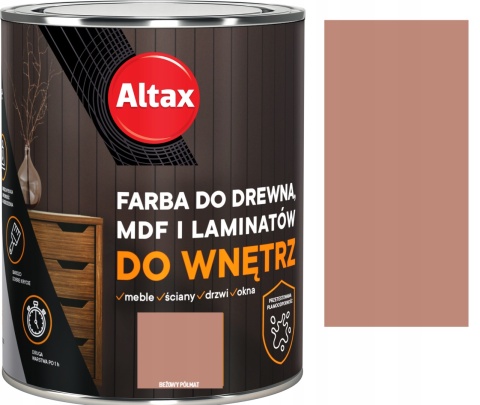 ALTAX Farba do drewna / mdf / laminat 750 ML BEŻOWY