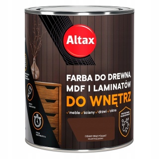 ALTAX Farba do drewna / mdf / laminat 750 ML CIEMNY BRĄZ