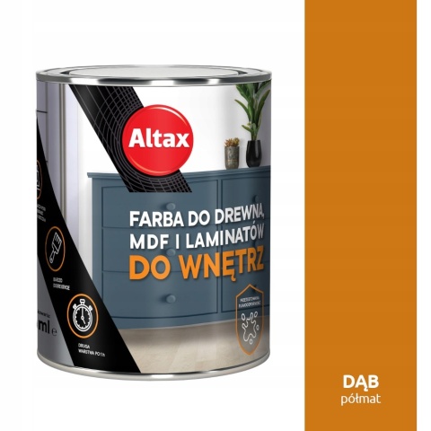 ALTAX Farba do drewna / mdf / laminat 750 ML DĄB
