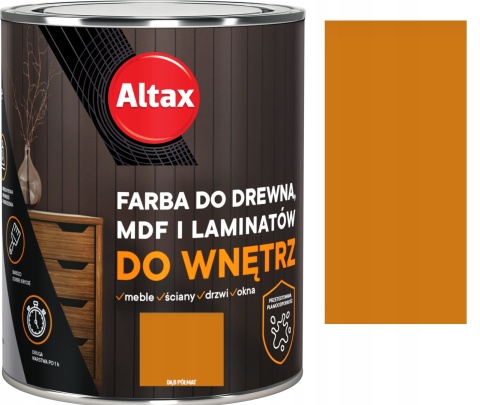 ALTAX Farba do drewna / mdf / laminat 750 ML DĄB