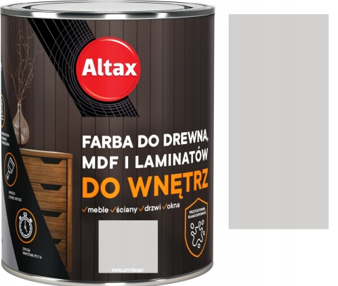 ALTAX Farba do drewna / mdf / laminat 750 ML POPIELATY