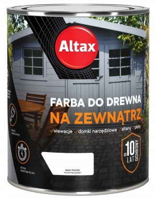ALTAX Farba do drewna na zewnątrz 2,5L BIAŁY POŁYSK
