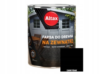 ALTAX Farba do drewna na zewnątrz 750 ML CZARNY PÓŁMAT