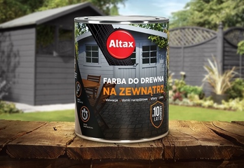 ALTAX Farba do drewna na zewnątrz 750 ML CZARNY POŁYSK