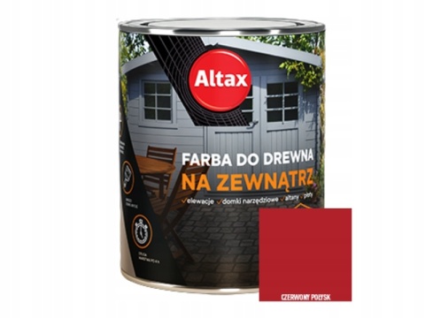 ALTAX Farba do drewna na zewnątrz 750 ML CZERWONY