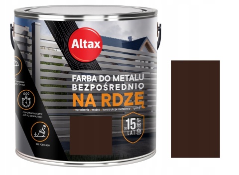 ALTAX Farba do metalu 2,5 L BIAŁY PÓŁMAT