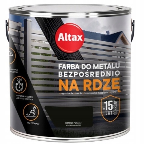 ALTAX Farba do metalu 2,5 L BIAŁY PÓŁMAT