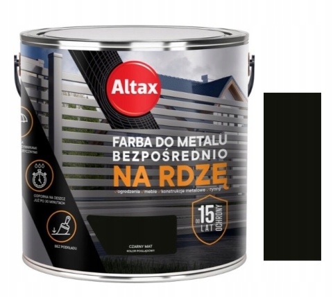 ALTAX Farba do metalu 2,5 L BIAŁY PÓŁMAT