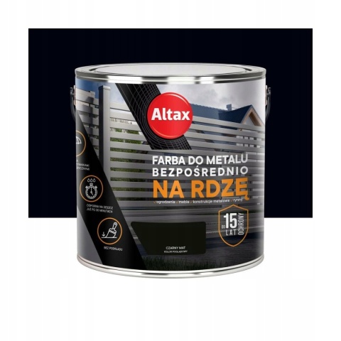 ALTAX Farba do metalu 2,5 L BIAŁY PÓŁMAT