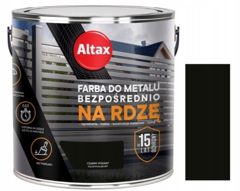 ALTAX Farba do metalu 2,5 L BIAŁY PÓŁMAT