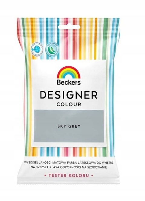 BECKERS Designer Colour farba do ścian i sufitów TESTER kolor SKY GREY 50mL