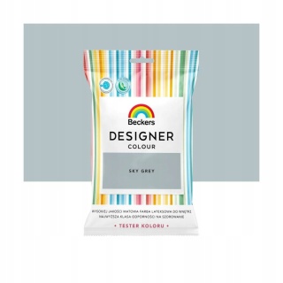 BECKERS Designer Colour farba do ścian i sufitów TESTER kolor SKY GREY 50mL