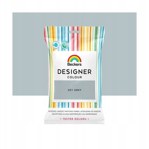 BECKERS Designer Colour farba do ścian i sufitów TESTER kolor SKY GREY 50mL