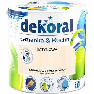 DEKORAL farba odporna na wilgotność do kuchni i łazienki kolor BEŻOWY 2,5L