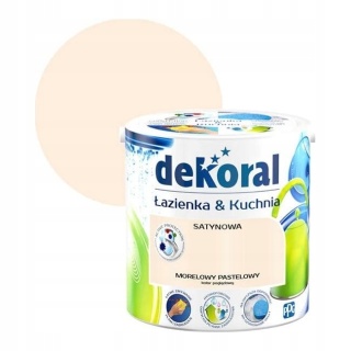 DEKORAL farba odporna na wilgotność do kuchni i łazienki kolor BEŻOWY 2,5L