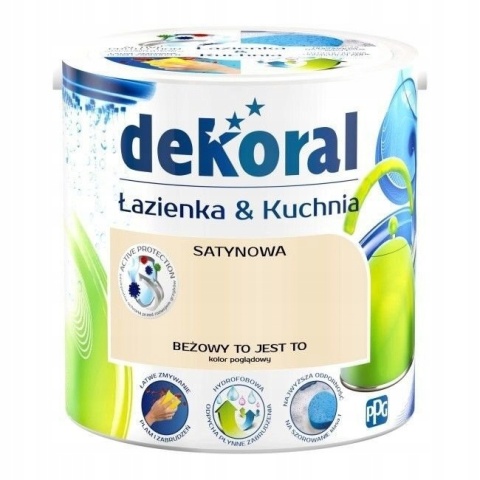 DEKORAL farba odporna na wilgotność do kuchni łazienki kolor MORELOWY 2,5L