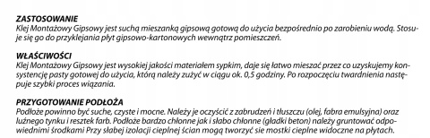 Frans-pol Klej gipsowy montażowy 10kg