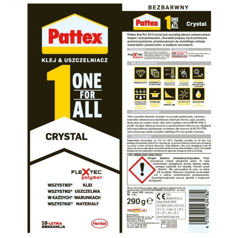 Henkel Pattex One For All Crystal 290g klej montażowy 12szt/karton