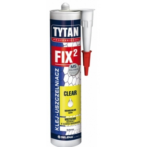 TYTAN PROF. FIX 2 CLEAR KLEJ MONTAŻOWY 290ML, BEZBARWNY
