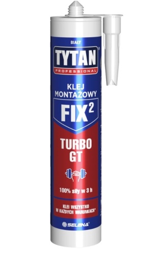 TYTAN PROF. FIX 2 KLEJ MONTAŻOWY HIGH TACK GT 290ML, BIAŁY