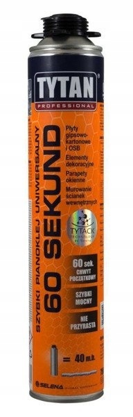 TYTAN PROFESSIONAL 60 sekund szybki pianoklej uniwers. 750ml PL rękawiczki pistolet